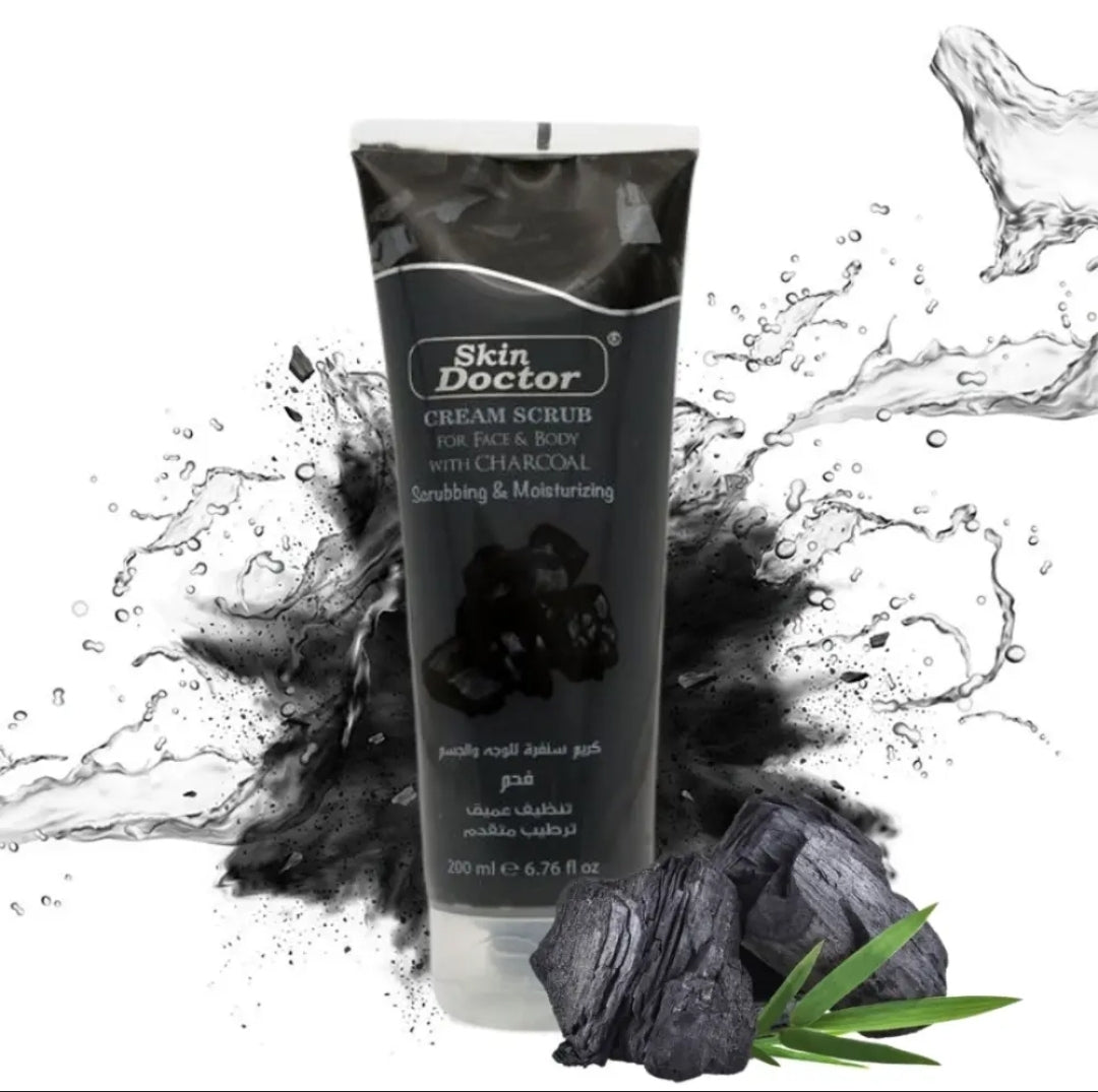 Charcoal Cream Scrub for Men & Women
