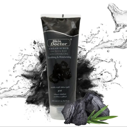 Charcoal Cream Scrub for Men & Women